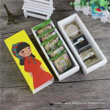 cute food grade colorful cookies packaging drawer box